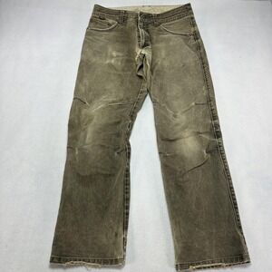 Kuhl Rydr Pants Mens 31x30 Green Patina Dye Relaxed Straight Canvas Workwear